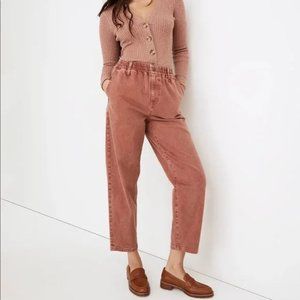 NWOT Madewell Pull On Balloon Jeans Garment Dyed Edition Small